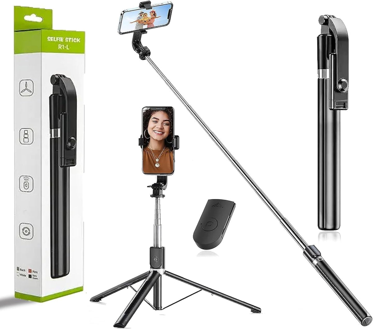 Hold Up Selfie Stick Tripod,Extendable Selfie Stick With Detachable Wireless Remote&Tripod Stand Selfie Stick For Iphone 11/12/13 Pro Max/X/Xs/Xr/8/8P/7/7P/6S/6,Sumsung Galaxy,Huawei&More,Pack of 1