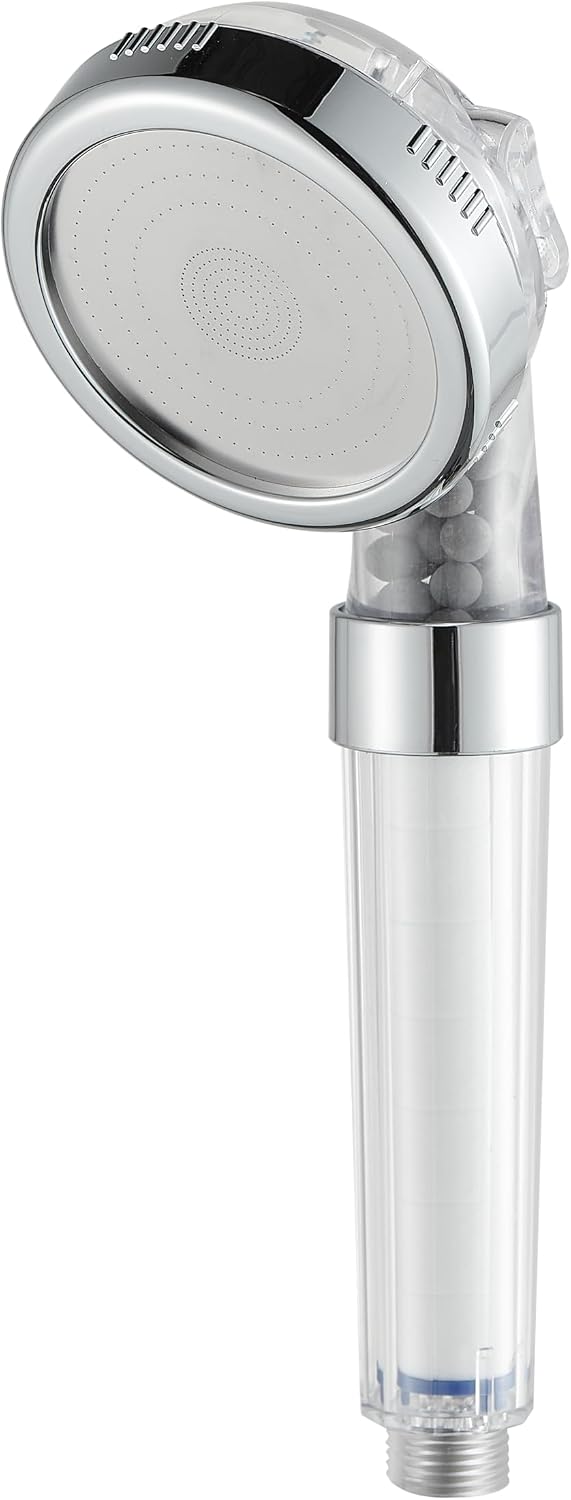 Moon's Filtered Shower Head with 3 Replacement Filters for Home Use,